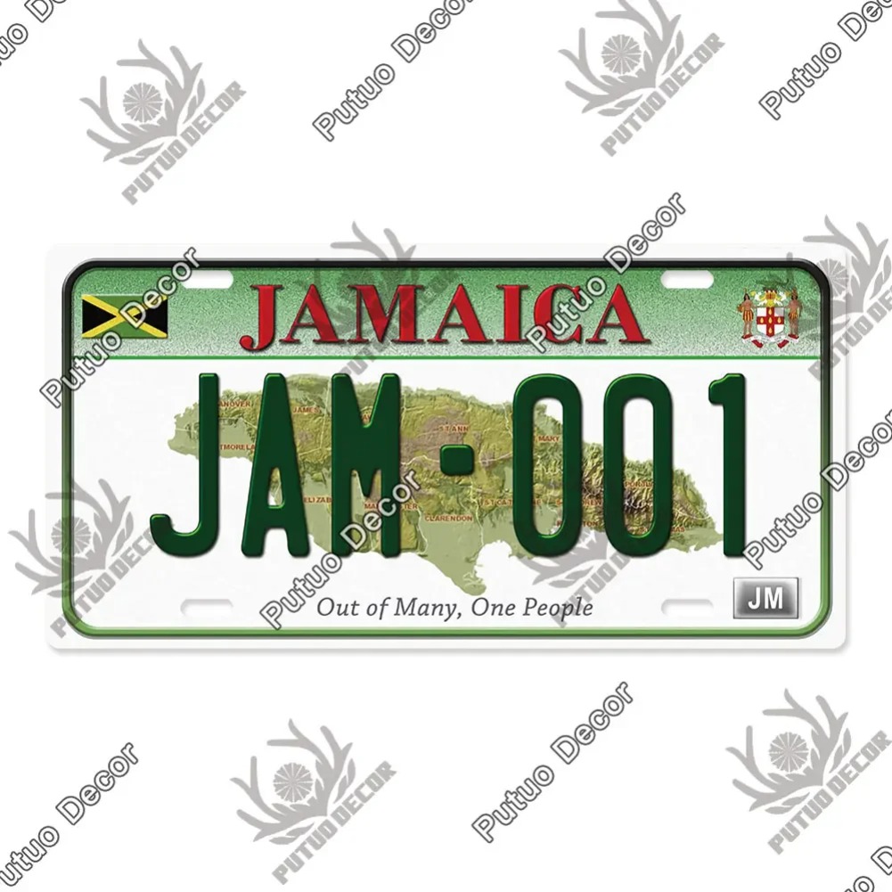 Auto Repair Shop Signs - Countries License Plate Metal Tin Sign