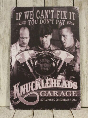 Knuckleheads Garage Tin Metal  - Auto Repair Shop Signs recension och pris
