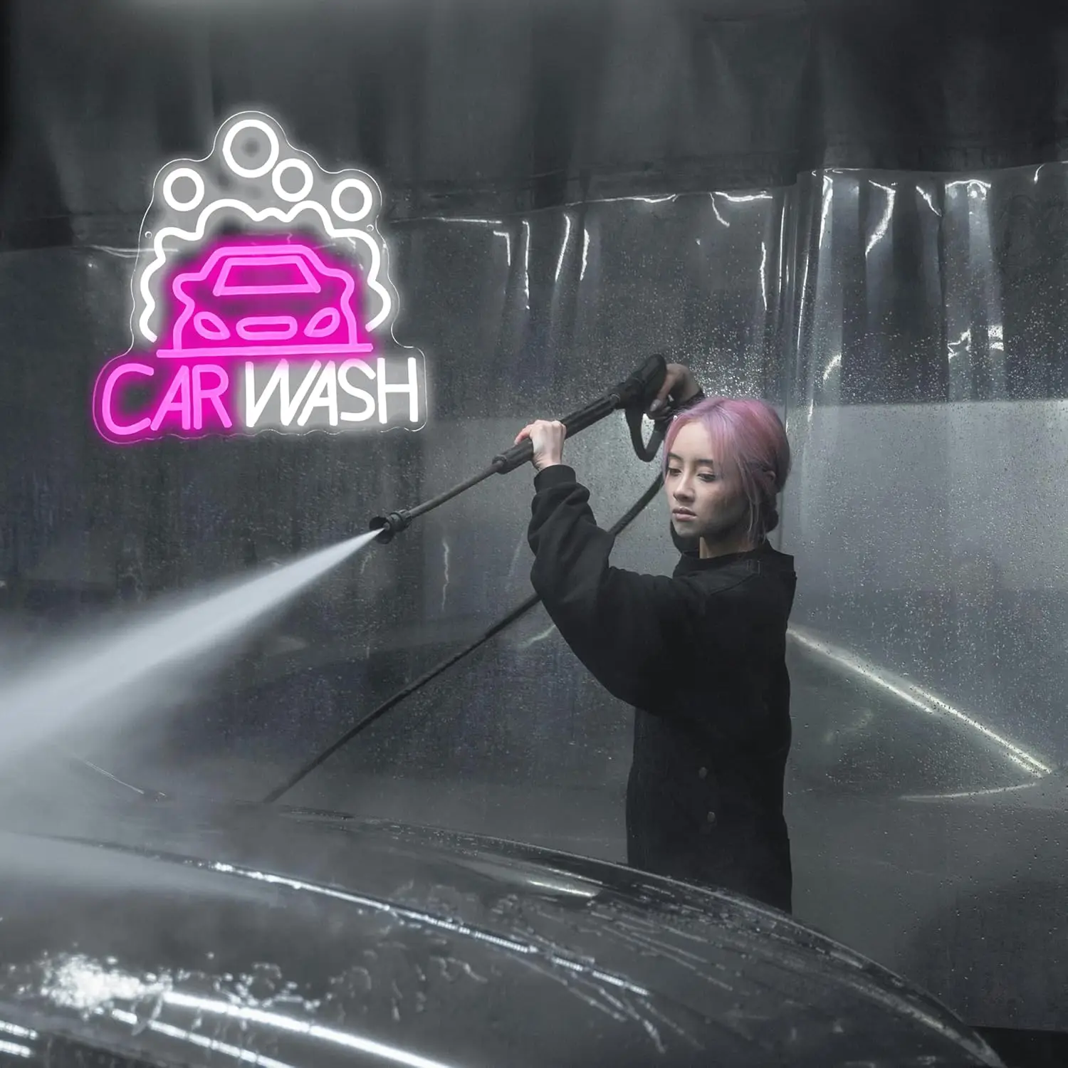 Sedan LED Neon Light Car Wash  - Auto Repair Shop Signs recension och pris