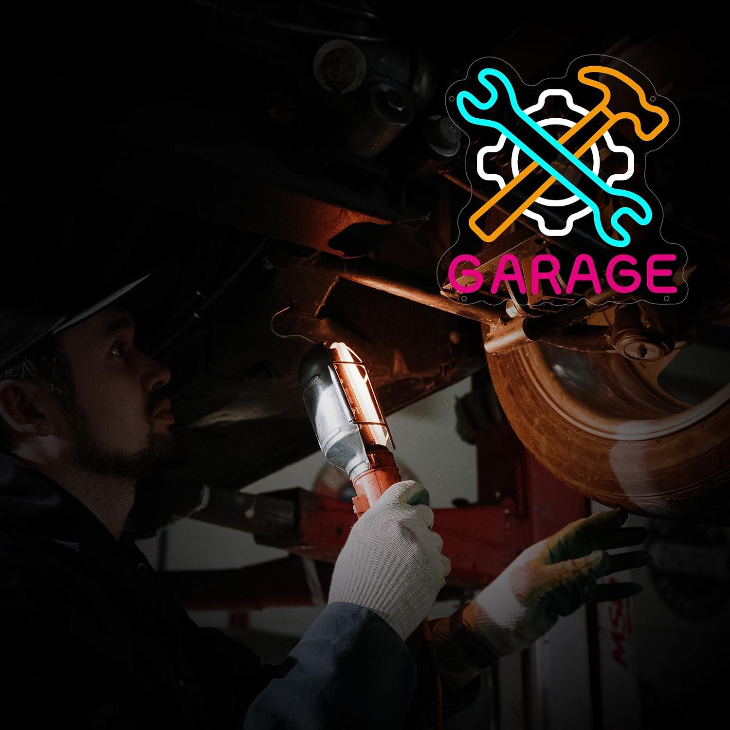 Garage Neon Sign Powered LED N - Auto Repair Shop Signs recension och pris