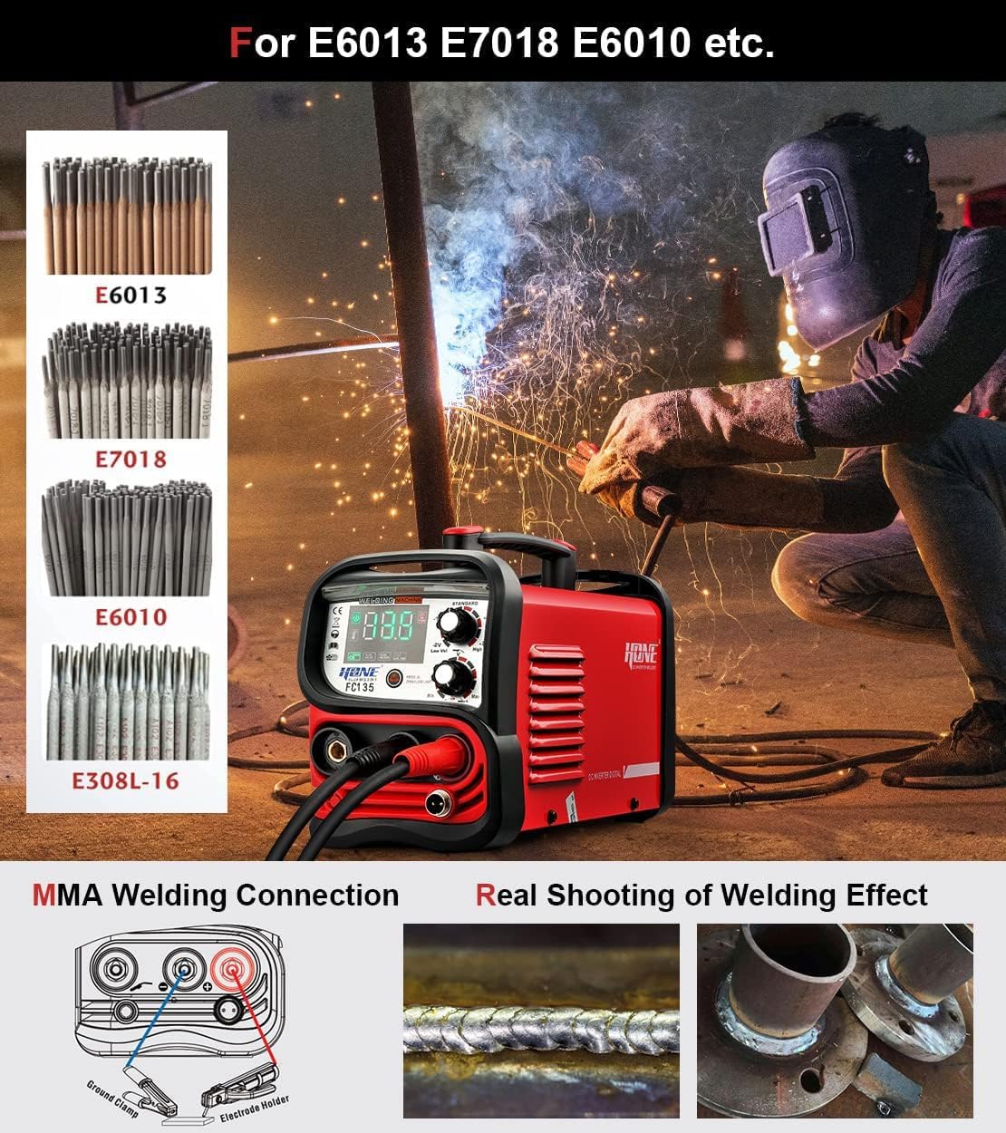 135Amp FC135 Flux-Cored MIG/ S - Tig Welder Machine recension och pris