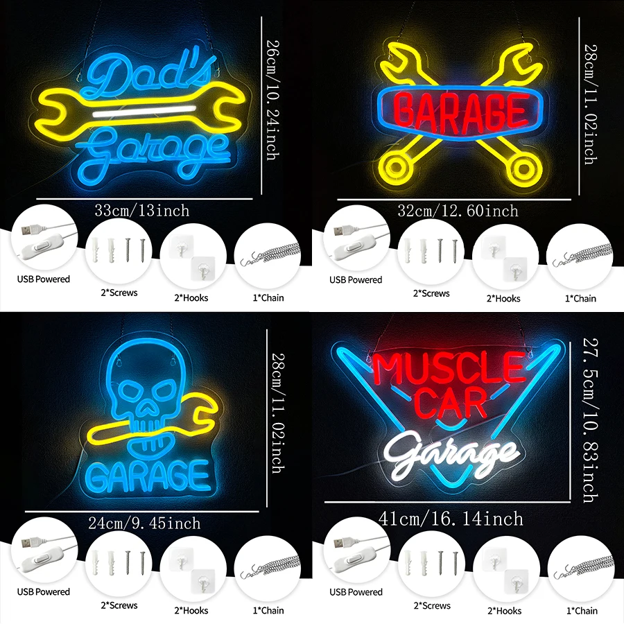 Light Up Sign For Man Cave,Aut - Auto Repair Shop Signs recension och pris