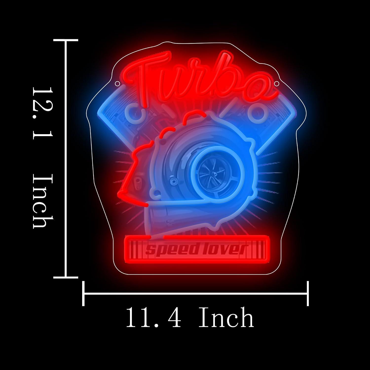 Turbo Engine Neon Sign Dimmabl - Auto Repair Shop Signs recension och pris
