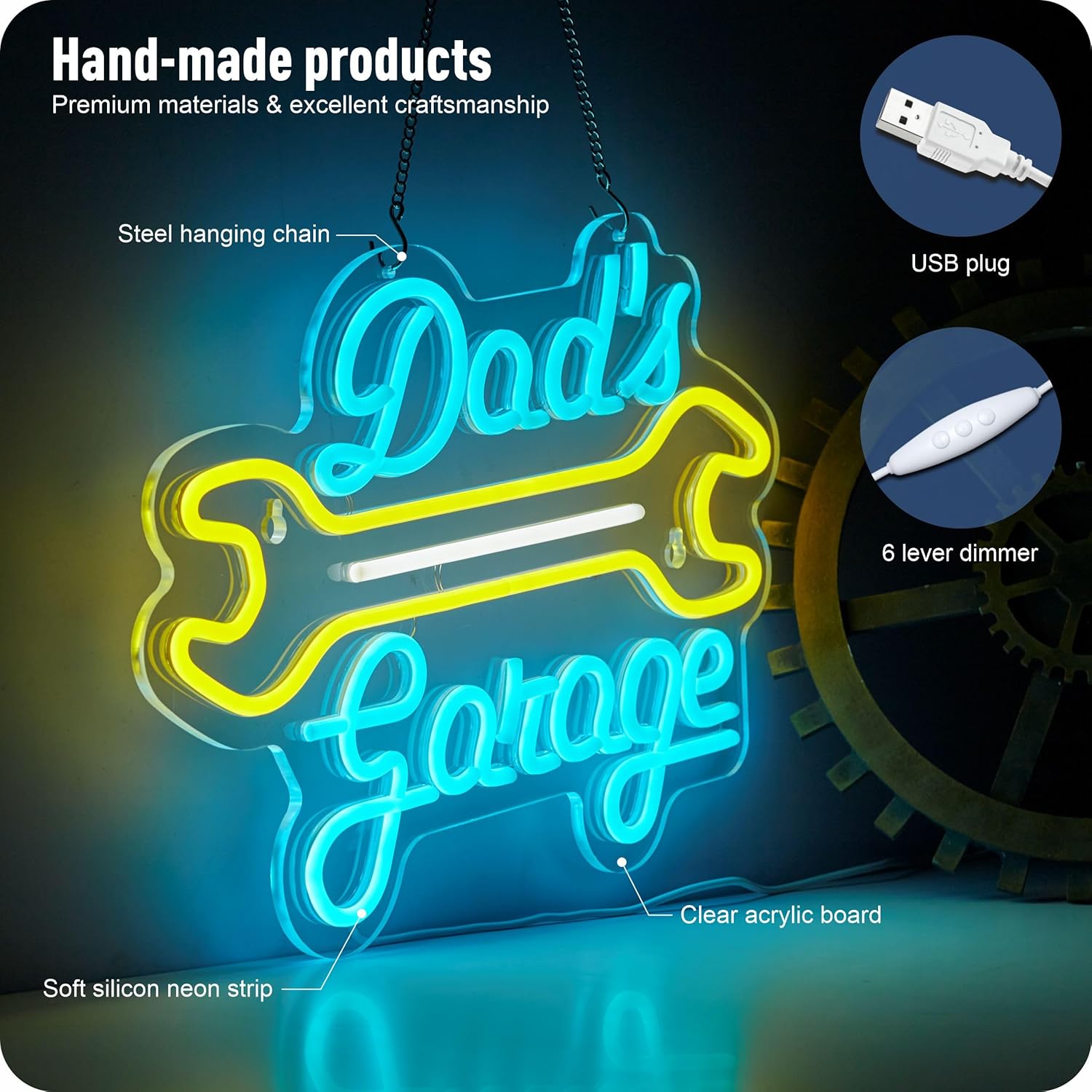Garage Neon Sign for Wall Deco - Auto Repair Shop Signs recension och pris